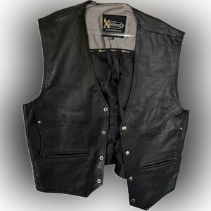 XElement Leather Motorcycle Vest 2XL